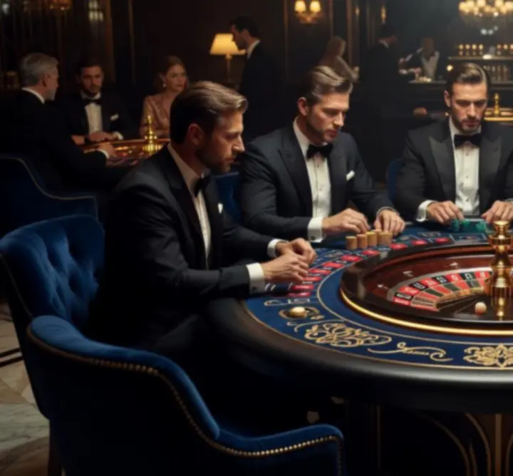 Exclusive roulette lounge with plush seating and warm lighting at a BEATA FIR event.